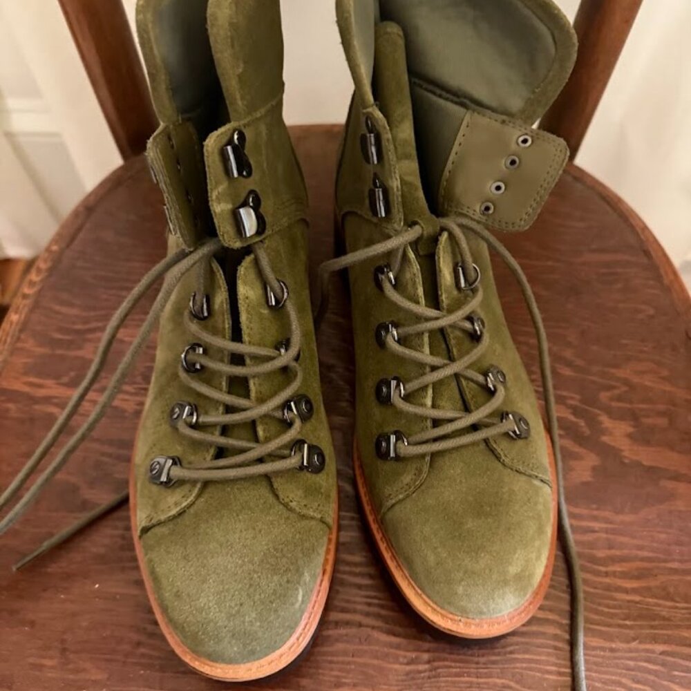 Marc Fisher Alva‎ Dark Green Suede Boots NEW Womens Size 8